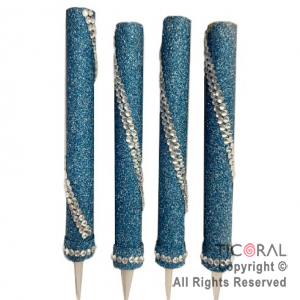 BENGALA CON STRASS CELESTE BRILLITO Y CRISTAL X 1
